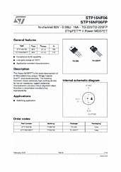 DataSheet STP16NF06 pdf